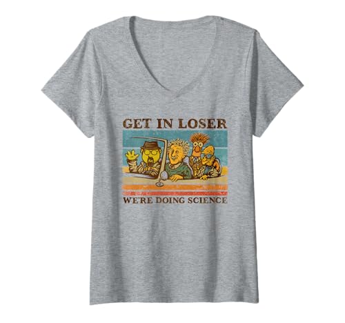 Damen get in lose We're Doing Science Lustiges Design T-Shirt mit V-Ausschnitt Damen get in lose We're Doing Science Lustiges Design T-Shirt mit V-Ausschnitt von get in loser we're doing science