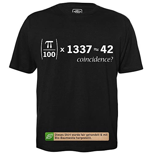Coincidence - Zufall? - Herren T-Shirt für Geeks mit Spruch Motiv aus Bio-Baumwolle Kurzarm Rundhals Ausschnitt, Größe XL von getDigital