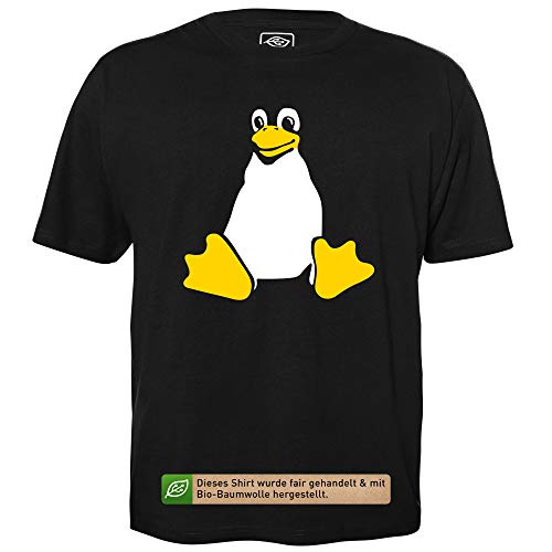 Linux Tux - Herren T-Shirt für Geeks mit Spruch Motiv aus Bio-Baumwolle Kurzarm Rundhals Ausschnitt, Größe XXL von getDigital