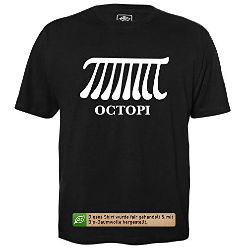 Octopi - Herren T-Shirt für Geeks mit Spruch Motiv aus Bio-Baumwolle Kurzarm Rundhals Ausschnitt, Größe L von getDigital