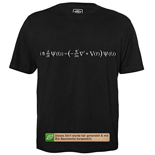 Schrödinger - Herren T-Shirt für Geeks mit Spruch Motiv aus Bio-Baumwolle Kurzarm Rundhals Ausschnitt, Größe XXL von getDigital