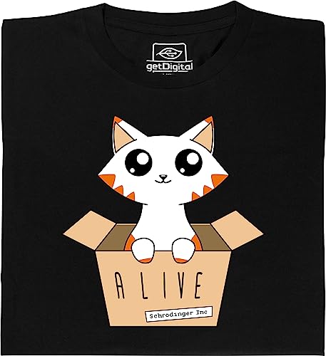 Schrödingers Katze Glow in The Dark T-Shirt : Shirt Größe M von getDigital
