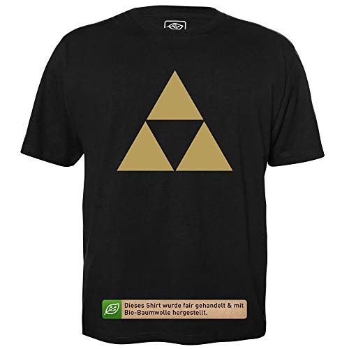 Triforce - Herren T-Shirt für Geeks mit Spruch Motiv aus Bio-Baumwolle Kurzarm Rundhals Ausschnitt, Größe M von getDigital