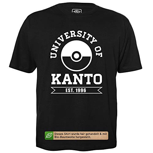 University of Kanto - Herren T-Shirt für Geeks mit Spruch Motiv aus Bio-Baumwolle Kurzarm Rundhals Ausschnitt, Größe L von getDigital
