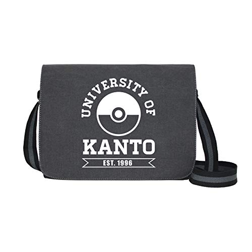 University of Kanto - Umhängetasche Messenger Bag für Geeks und Nerds mit 5 Fächern - 15.6 Zoll, Schwarz Anthrazit von getDigital