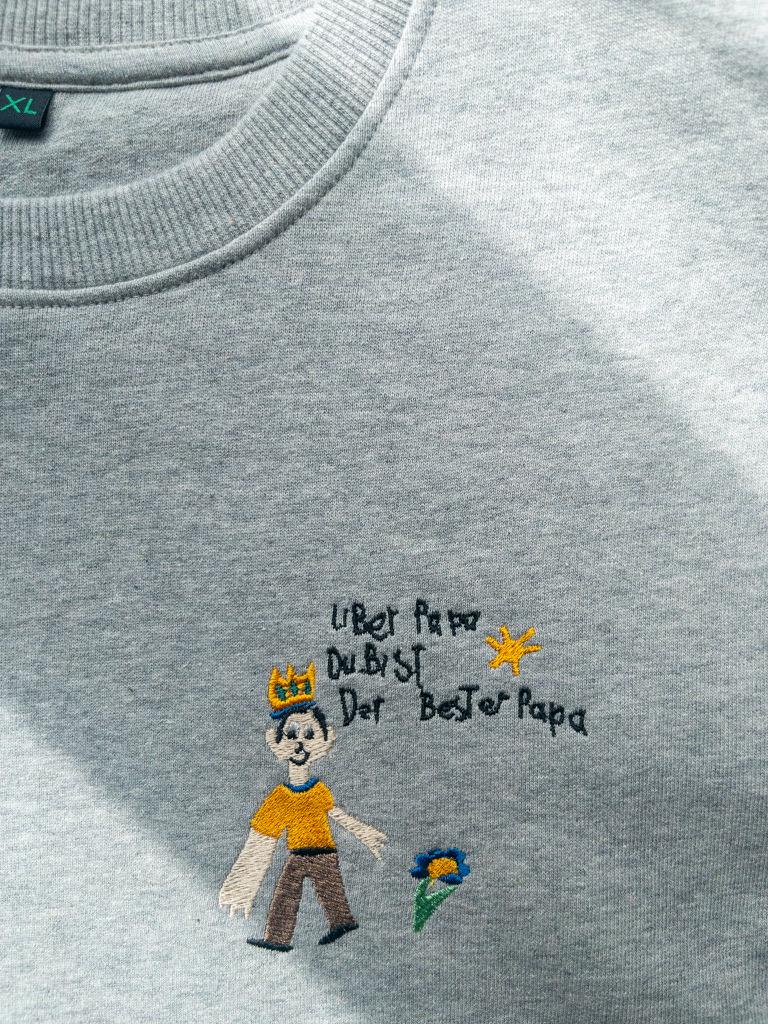 Kinderkunst Unisex Sweatshirts in Blau Oder Grau Für Große von getmeKoeln