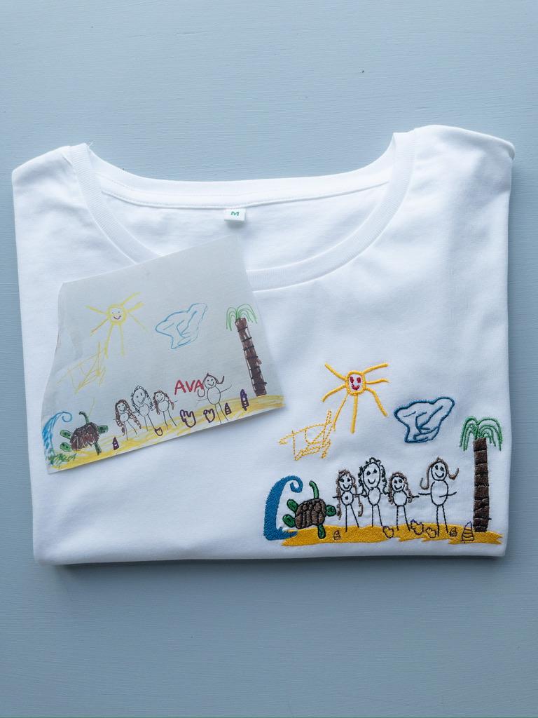 Kinderzeichnungen Gestickt Auf Shirts Für Große Mädels von getmeKoeln