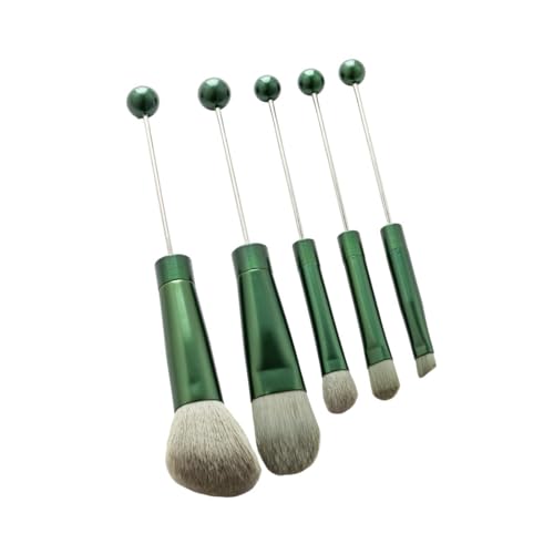 5-teiliges Augenpinsel-Set mit weicher Kunstfaser für DIY-Augenbrauen, Grün, professionelles Make-up-Pinsel-Set für Lidschatten, Augenbrauen, Eyeliner von getuse