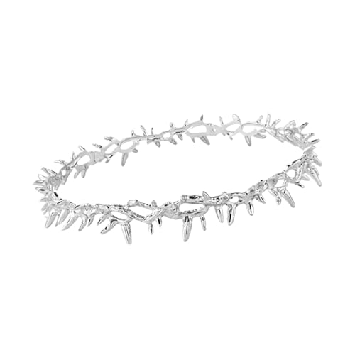 Punk Dornkrone Kopfschmuck Haarband Gothic Metall Kostüm Zubehör für Halloween Abschlussball Verkleidung von getuse