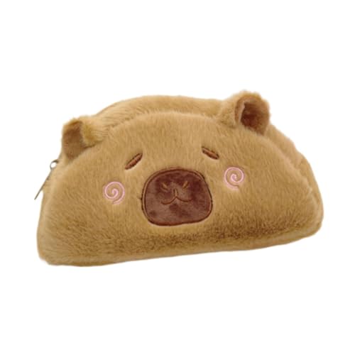 getuse Capybara Plüsch-Federmäppchen, Stiftetasche, Schreibwaren-Organizer für Kinder, Büro, Zuhause, 19 x 12 x 4 cm von getuse