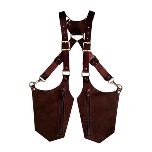 getuse Versteckte Unterarm-Umhängetasche, PU-Leder, Diebstahlschutz, doppelte Schultertasche, 9 x 10 cm, Braun, one-size von getuse