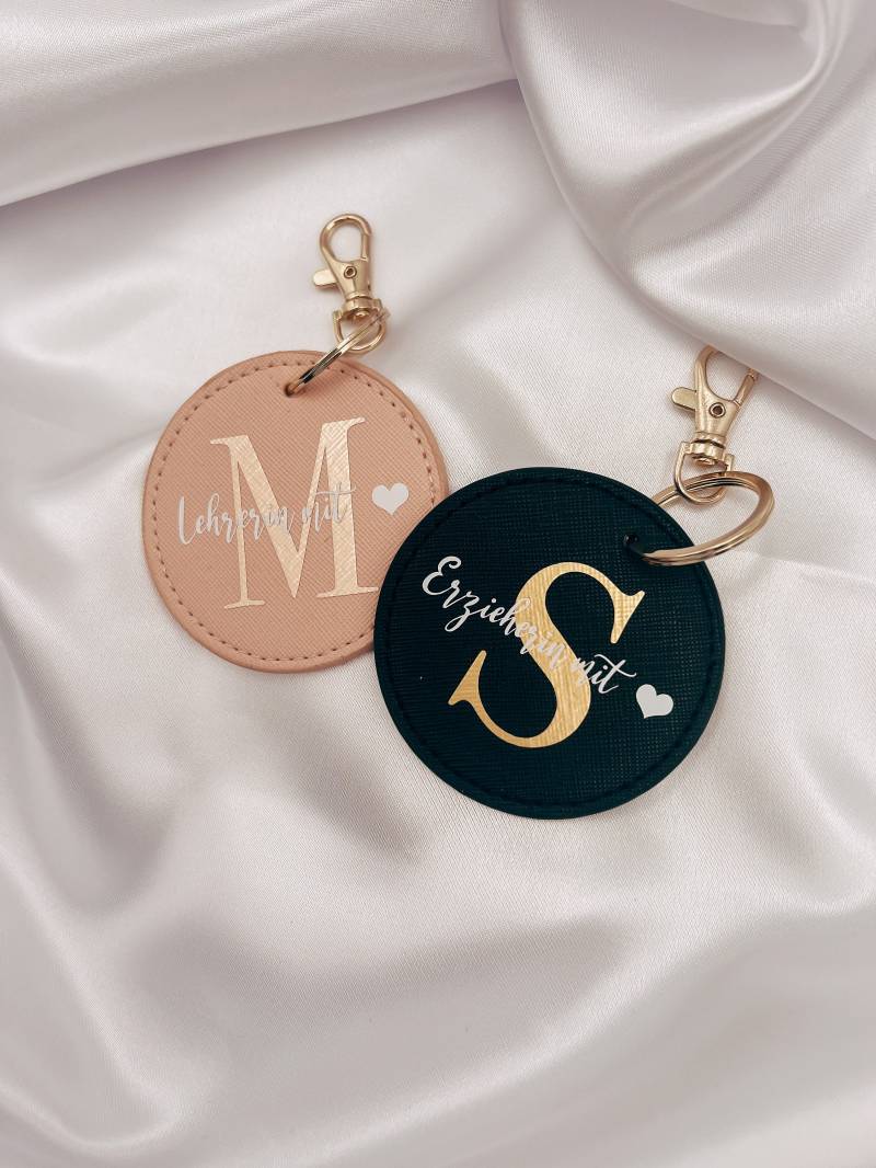 Abschiedsgeschenk Lehrerin Erzieherin Schlüsselanhänger Mit Initial von gevadesign