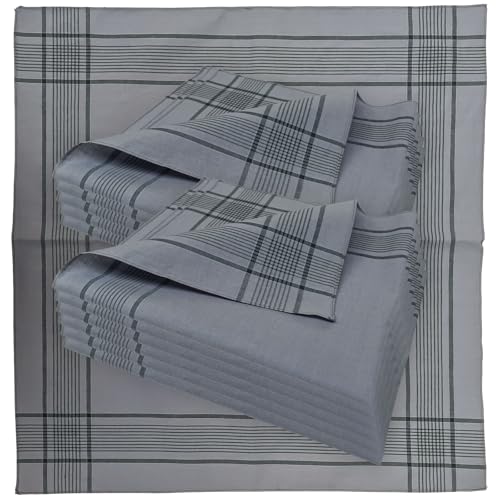 ggm Bundeswehr Stofftaschentücher Herren Taschentücher Stoff 100% Baumwolle Größe 50x50 cm (12 Stück) von ggm