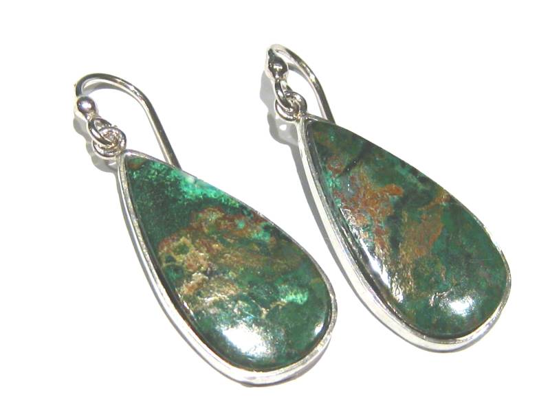 Chrysocolla Ohrringe Silber 925% von giacobbi