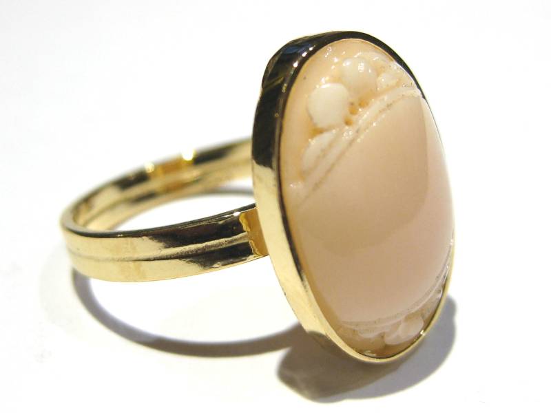 Koralle Rosa Ring Gold 18 K von giacobbi