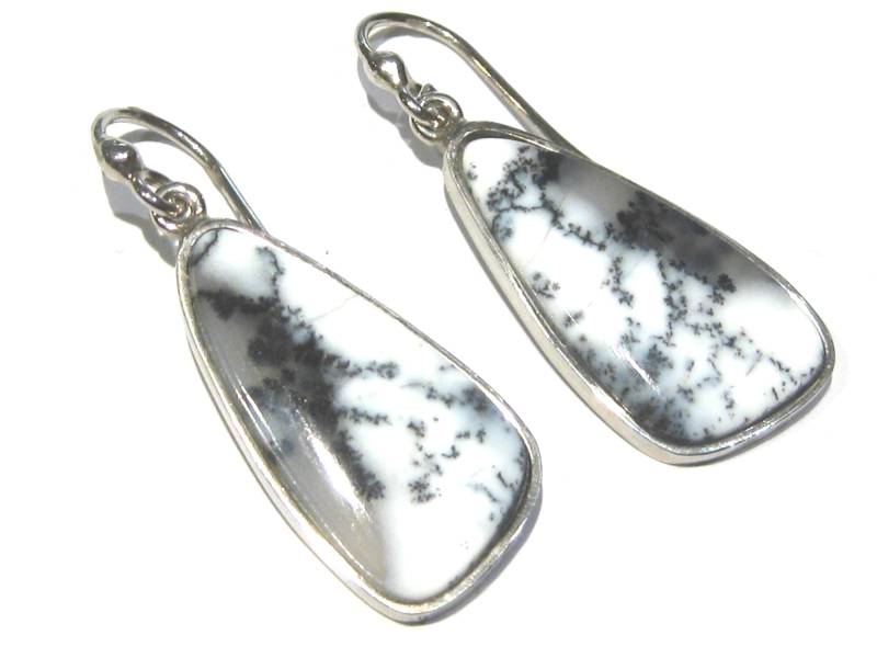 Opal Dendrit Mineralien Ohrringe Silber 925% von giacobbi