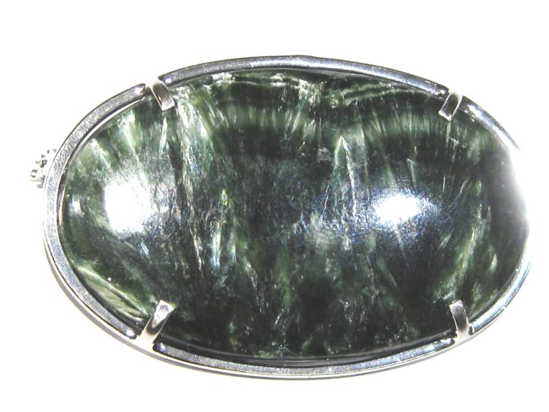 Seraphinite Brosche Silber 925% von giacobbi