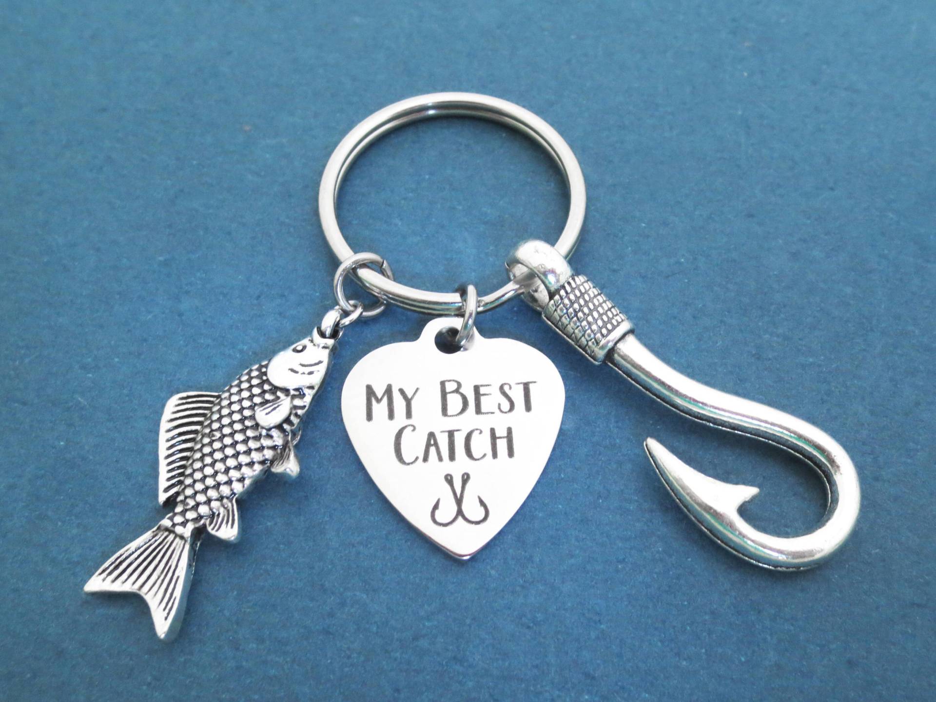 Mein Bester Fang, Big Fisch, Haken, Silber, Schlüsselring, Schlüsselanhänger, Geburtstag, Liebhaber, Beste Freunde, Geschenk, Schmuck, Accessoire Mein Bester Fang, Big Fisch, Haken, Silber, Schlüsselring, Schlüsselanhänger, Geburtstag, Liebhaber, Beste Freunde, Geschenk, Schmuck, Accessoire von giftkeyringshop