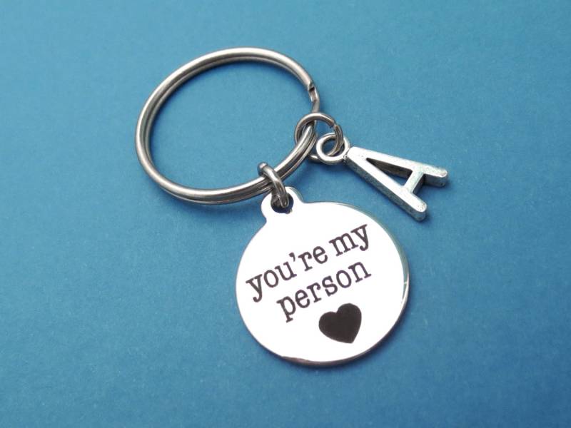 Personalisierter Schlüsselring Initial Keychain Sie Sind Meine Person Greys Geschenk Für Männer Frau Den Besten Freund Personalisierter Schlüsselring Initial Keychain Sie Sind Meine Person Greys Geschenk Für Männer Frau Den Besten Freund von giftkeyringshop