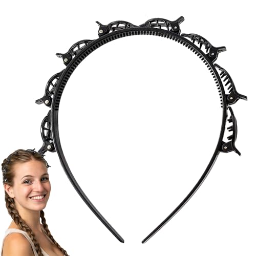 Clip Head Abch Stirnband mit Clip | Haarband mit Clip - Zahnwerkzeug für Frauen und Mädchen Reisen nach Hause Rhythmus Frisur Weben Zuchtstriche geflochten von gifyym