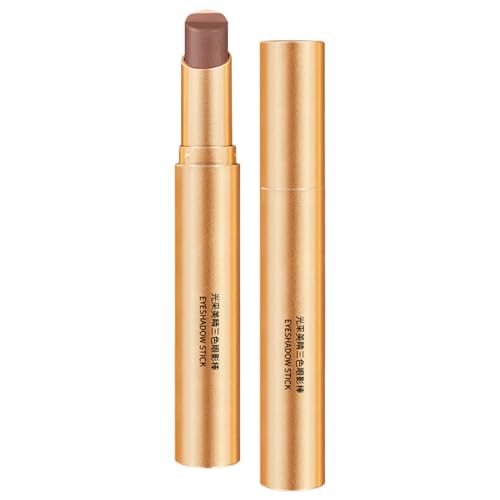 Gradient 3 -Farben -Lidschattenstock - Golden Blitz wasserdicht | Langlebiger Anti-Fall ohne Budge Matte | Cremige Formel | Faltenresistente Lidschattenstiftgeschenk - Körperpflege von gifyym