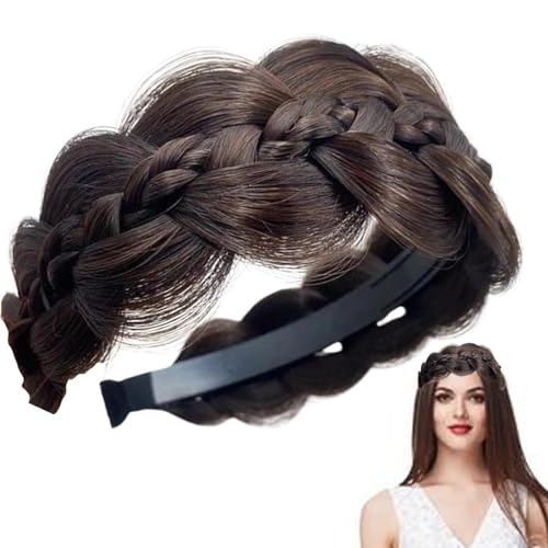 Haargeflecht-Stirnband, geflochtenes Stirnband,Fishbone Braids Haarbänder mit Zähnen - Twist Fishbone Head Hoop Styling Kopfbedeckung Zubehör für Frauen von gifyym