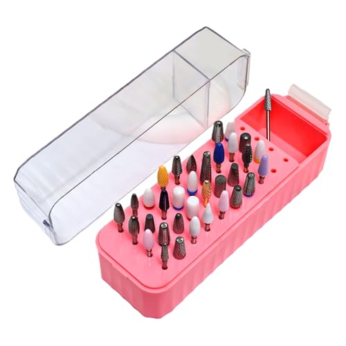 Nagelbohrer Bits Halter - Staubdichtes Nagelbits Organizer | Professional Ņail Drill Organizer Box Für Manikürewerkzeuge | Schleifspitzen Nagelhautpflegegel Polnische Entfernung Pediküre Vorbereitung von gifyym