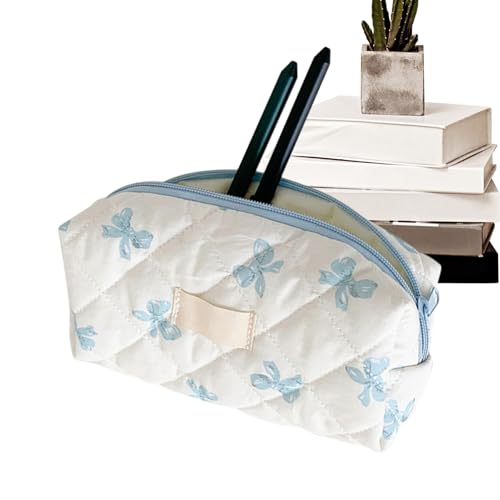 gifyym Ästhetischer Bleistiftkoffer, ästhetischer Bleistiftbeutel | Bogenmuster Stiftspeichertasche,Kosmetischer Organisator, tragbarer Fall, Make -up -Beutel für College -Student von gifyym