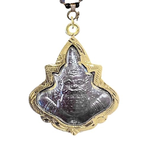 gifyym Buddha Halskette - Thai Buddha Amulett Anhänger - Silbermänner Halskette | Unisex Spiritueller Schmuck | Silbererfolgsschutz Pandental | Zum Glück Lang Und Reichtum Für Frauen von gifyym