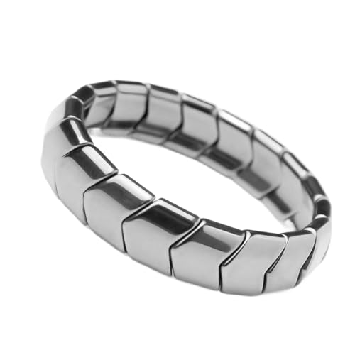 gifyym Hämatit Armband - Armband Naturstein - Magnetarmband Herren Damen | Dehnbares Spange Aus Natürlichen Hämatit-Steinperlen | Elastisches Naturstein-Spange Für Männer & Frauen von gifyym