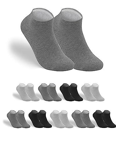 gigando 9 Paar Baumwoll Premium Sneaker Socken für Damen & Herren, weich, elastisch und atmungsaktiv, grautöne, 43-46 gigando 9 Paar Baumwoll Premium Sneaker Socken für Damen & Herren, weich, elastisch und atmungsaktiv, grautöne, 43-46 von gigando