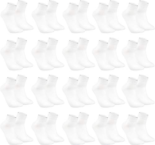 gigando – Kurze Quarter Socken Herren weiß Baumwolle 20 Paar im Vorteilspack, atmungsaktive Kurzsocken für Alltag, Sport und Freizeit, ohne Naht, 43-46 gigando – Kurze Quarter Socken Herren weiß Baumwolle 20 Paar im Vorteilspack, atmungsaktive Kurzsocken für Alltag, Sport und Freizeit, ohne Naht, 43-46 von gigando