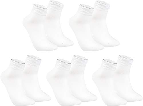 gigando – Kurze Quarter Socken Herren weiß Baumwolle 5 Paar im Vorteilspack, atmungsaktive Kurzsocken für Alltag, Sport und Freizeit, ohne Naht, 43-46 gigando – Kurze Quarter Socken Herren weiß Baumwolle 5 Paar im Vorteilspack, atmungsaktive Kurzsocken für Alltag, Sport und Freizeit, ohne Naht, 43-46 von gigando