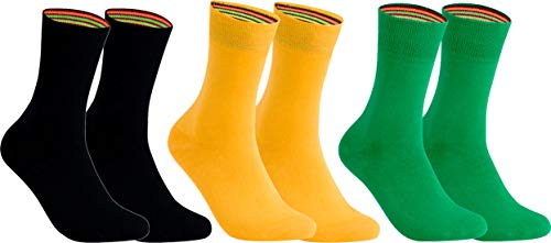 gigando – Socken Herren Baumwolle Uni Farben 3er oder 8er Pack in Premiumqualität – bunt farbige Strümpfe für Anzug, Business, Freizeit – ohne Naht - in grün, gelb, schwarz Größe 43-46 von gigando