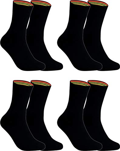 gigando Socken Herren schwarz Baumwolle 4er Pack in Premiumqualität ohne Naht am Zeh und atmungsaktiv - Strümpfe für Anzug, 43-46, 4 Paar - Schwarz von gigando