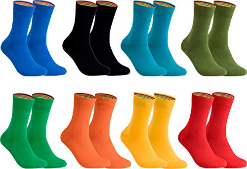 gigando Socken Herren Baumwolle Uni Farben 4er oder 8er Pack in Premiumqualität Strümpfe für Anzug, Business und Freizeit - olive, 39-42, 8 Paar - Olive von gigando