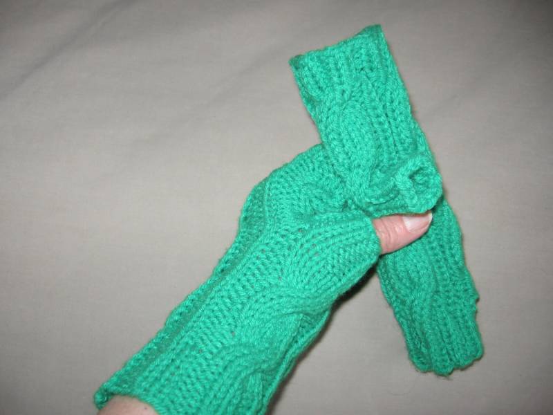 Helle Smaragd Kabel Fingerlose Texting Keyboarding Handschuhe Hand Made von ginaminda