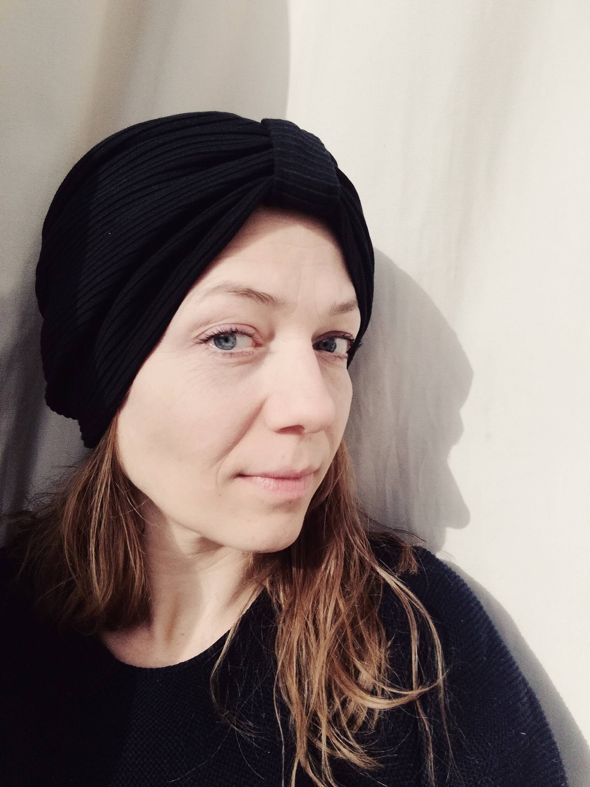 Turbanmütze Schwarz Gerippt Turbanmütze Schwarz Gerippt von gingersboat
