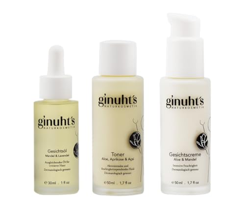ginuht's NATURKOSMETIK - Gesichtspflege Set für Frauen & Männer | Feuchtigkeitsspendendes Serum, sanfte Reinigung & Anti-Aging Pflege - für sensible Haut - Perfekte Gesichtspflege Routine ginuht's NATURKOSMETIK - Gesichtspflege Set für Frauen & Männer | Feuchtigkeitsspendendes Serum, sanfte Reinigung & Anti-Aging Pflege - für sensible Haut - Perfekte Gesichtspflege Routine von ginuht's Naturkosmetik