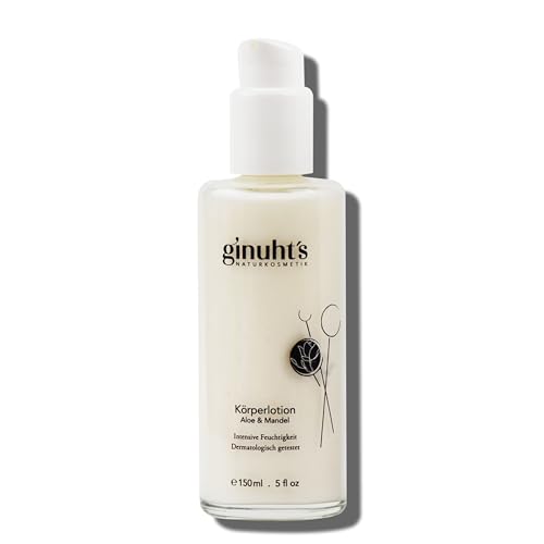 ginuht's NATURKOSMETIK Körperlotion 100% Bio samtiges Hautgefühl | Auch für Kinder & Kleinkinder geeignet | Intensive Pflege mit Aloe Vera & Mandel von ginuht's Naturkosmetik