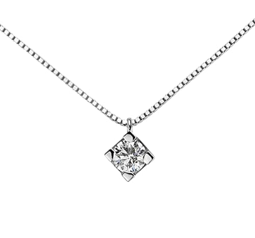 gioielleria Dhpl9135.003 Damen-Halskette Lichtpunkt Gold und Diamanten 0,03 ct, 42 cm, Weißes Gold, Diamant von gioielleria