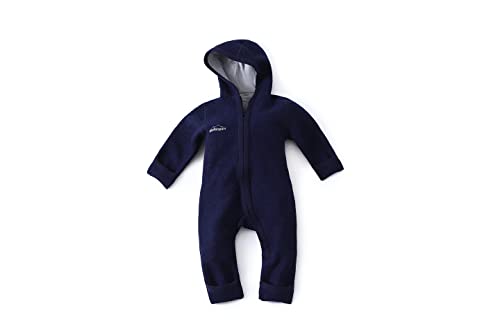 gipfelsport Babyoverall aus Merinowolle navy - langer Reißverschluss 62/68 von gipfelsport