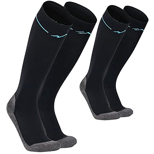 gipfelsport Kompressionssocken Schwarz (2 x Paar - Set) 45-47 von gipfelsport