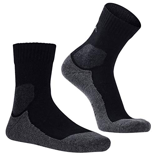 gipfelsport Wandersocken aus Merino Wolle dick Schwarz (1x Paar) 39-41 von gipfelsport