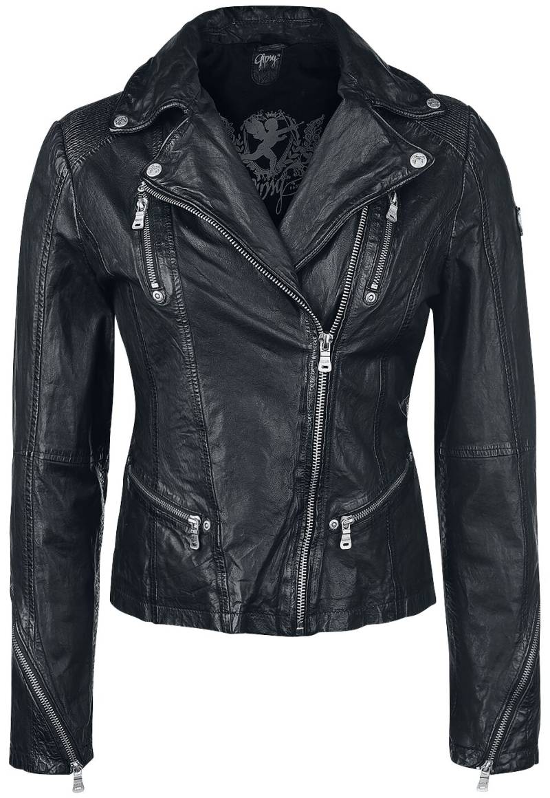 Gipsy Happy Silver Lederjacke schwarz in L von gipsy