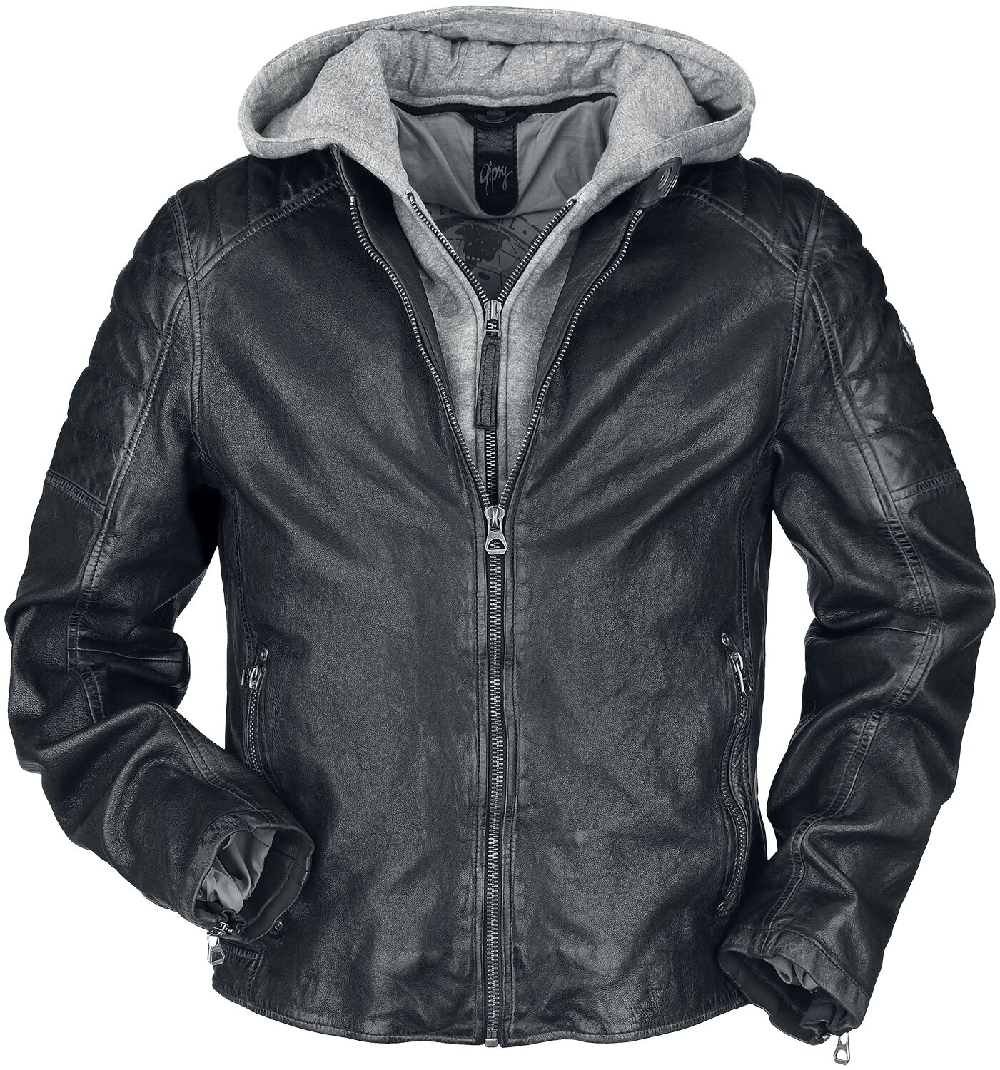 Gipsy Lederjacke - GMORMEY LARETV - S bis 3XL - für Männer - Größe 3XL - schwarz/grau von gipsy