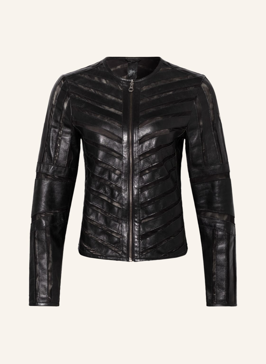 Gipsy Lederjacke Ggsuri Im Materialmix schwarz von gipsy