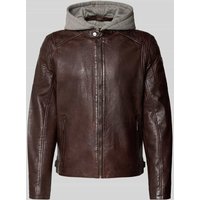 Gipsy Lederjacke aus echtem Schafsnappa Modell 'RYLO' in Dunkelbraun, Größe L Gipsy Lederjacke aus echtem Schafsnappa Modell 'RYLO' in Dunkelbraun, Größe L von gipsy