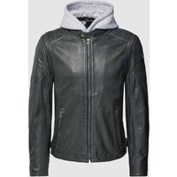 Gipsy Regular Fit Lederjacke im Biker-Look Modell 'Rylo' in Anthrazit, Größe L von gipsy