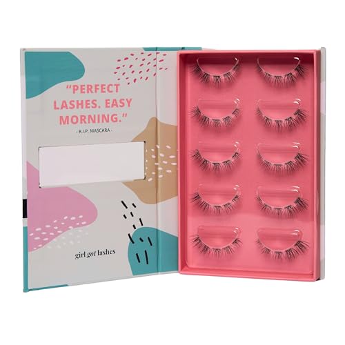 GirlGotLashes Große Boxen R.I.P. Mascara Handgemachte Wimpernextensions Wimpernverlängerung für Zuhause 5 Wimpern-Paare 5-7 Tagen Halt Vegan von girl got lashes